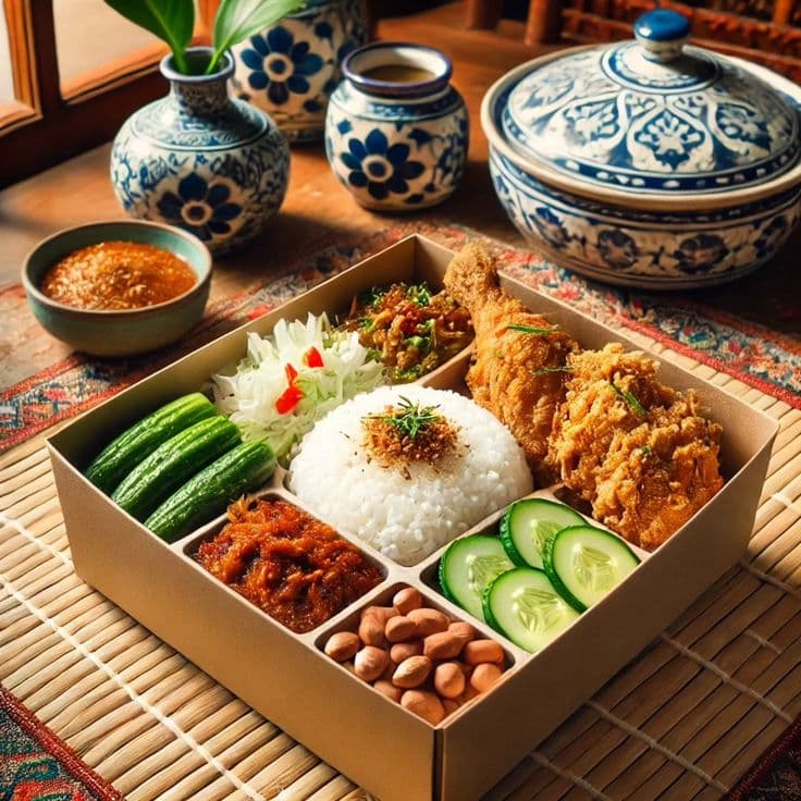 Nasi Box Ayam Goreng Sambal Bawang	