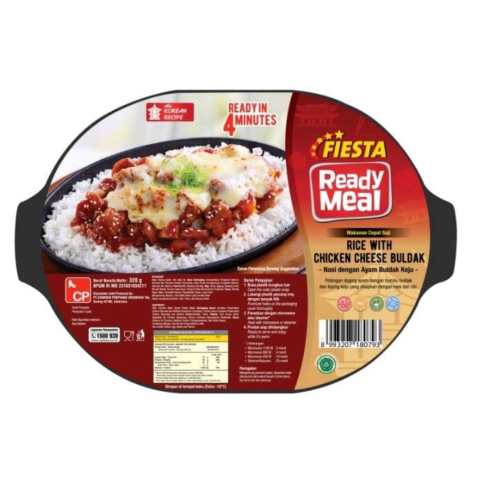 Nasi dengan Ayam Buldak Keju	